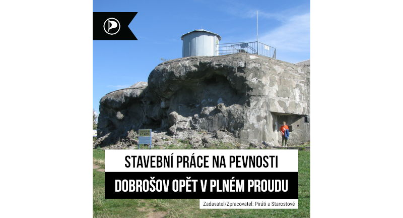 Stavební práce na pevnosti Dobrošov opět v plném proudu
