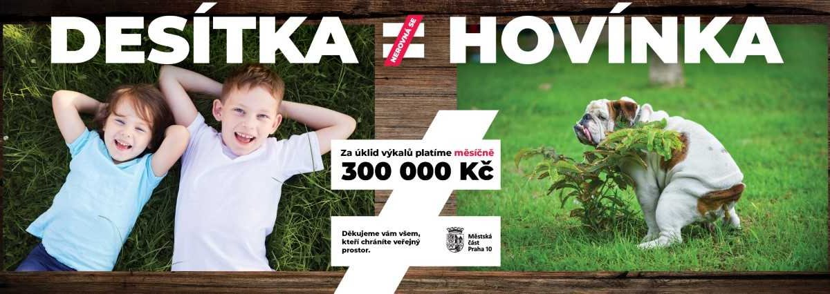 Desítka nerovná se hovínka! K ještě čistšímu veřejnému prostoru v Praze 10 pomůže i interaktivní kampaň