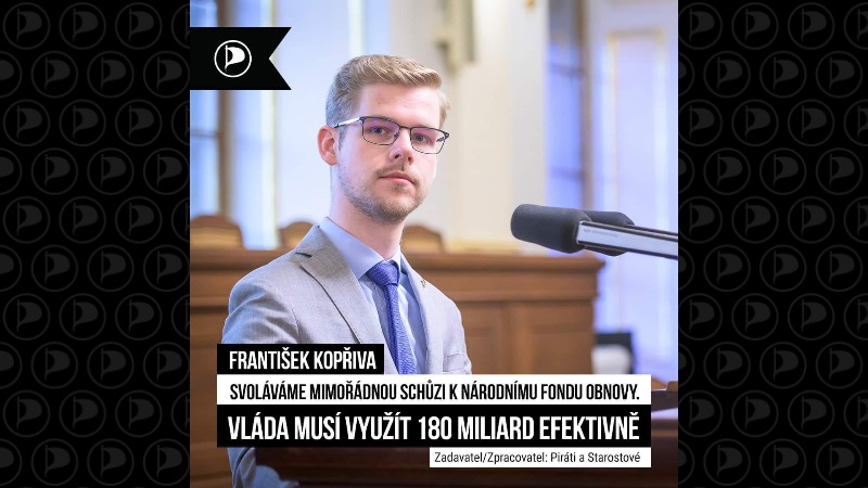 Franišek Kopřiva: Vláda musí využít 180 miliard efektivně