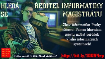 Staňte se ředitelem informatiky pražského Magistrátu
